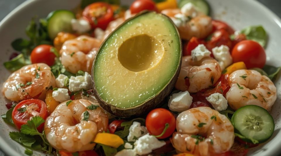 Салат с авокадо и креветками: легкость и стиль за 20 минут