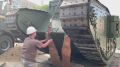 Сегодня в Архангельске танк Mark V вернулся на своё место