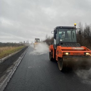 Завершается ремонт дороги на подъезде к Архангельску