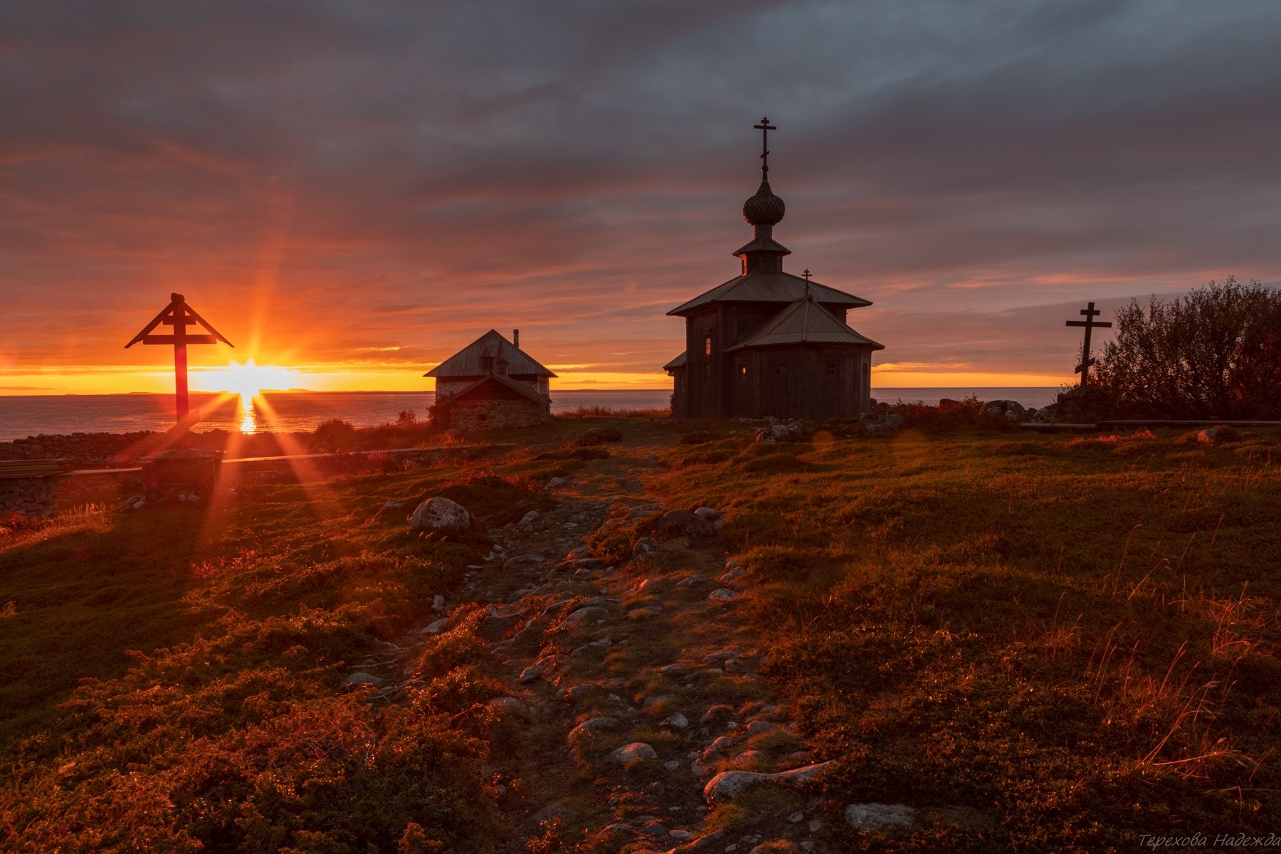 Красота Большого Заяцкого острова на октябрьском закате Красота Большого Заяцкого острова на октябрьском закате