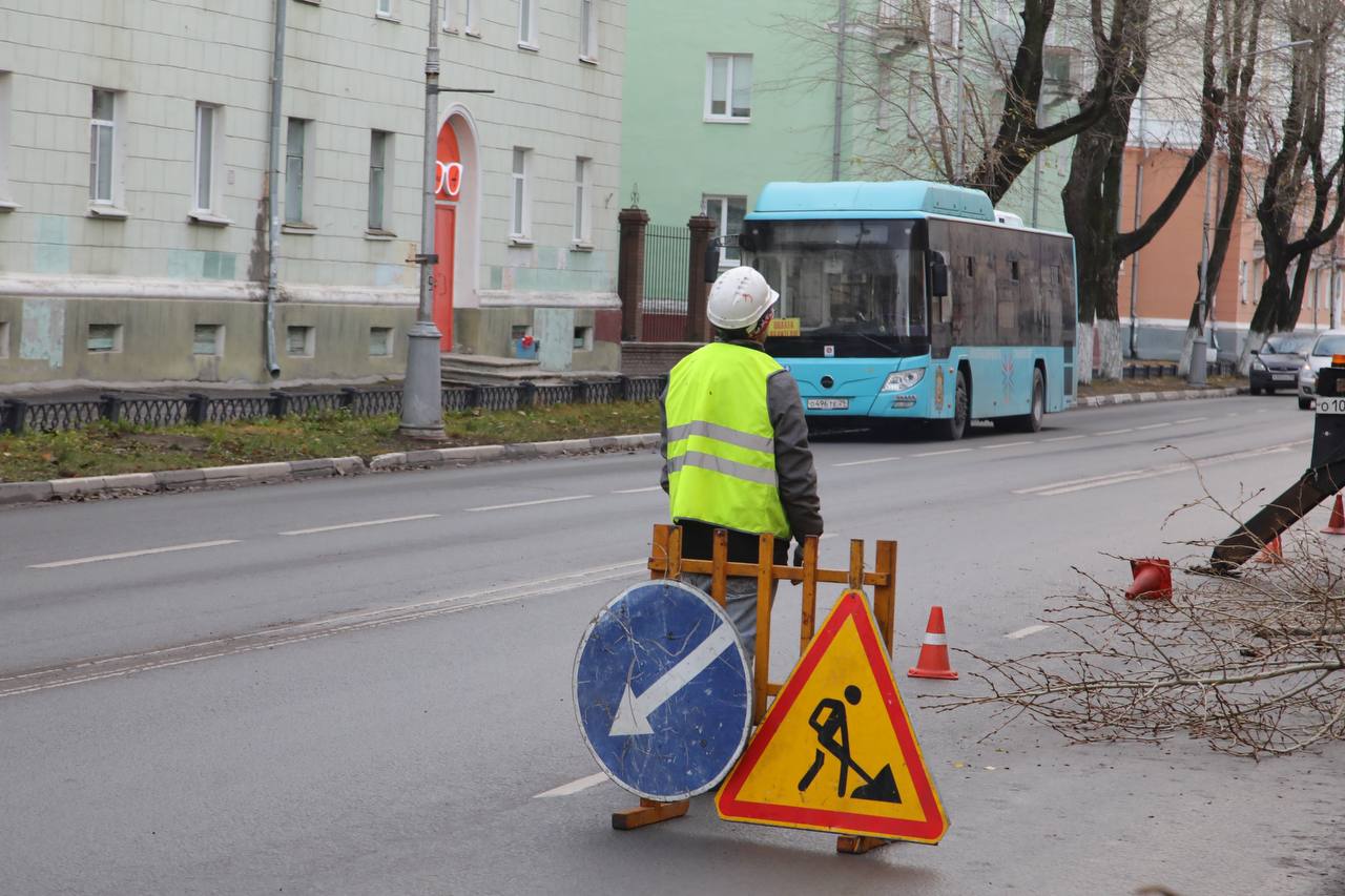 Игорь Арсентьев: Началась омолаживающая обрезка деревьев на проспекте Ленина Игорь Арсентьев: Началась омолаживающая обрезка деревьев на проспекте Ленина