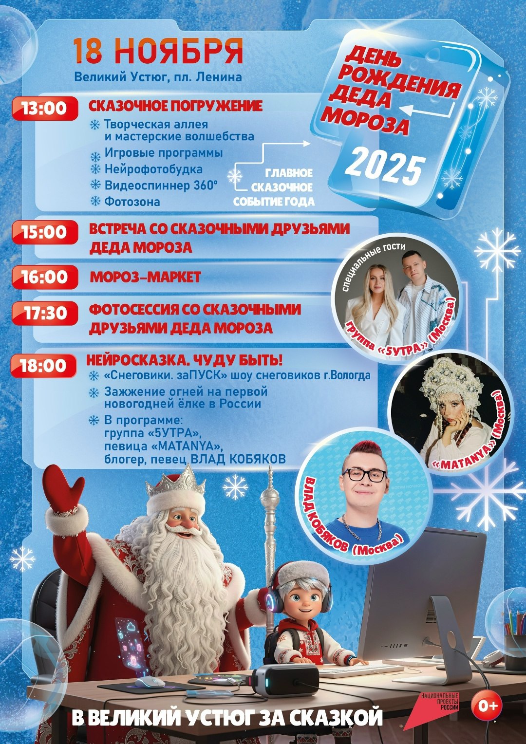 Архангельский Снеговик приглашён на день рождения к Деду Морозу в Великий Устюг! Архангельский Снеговик приглашён на день рождения к Деду Морозу в Великий Устюг!