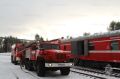 В Архангельске прошло пожарно-тактическое занятие с привлечением пожарного поезда