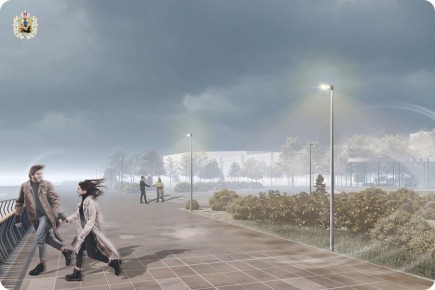 В Северодвинске продолжается благоустройство участка набережной на Яграх