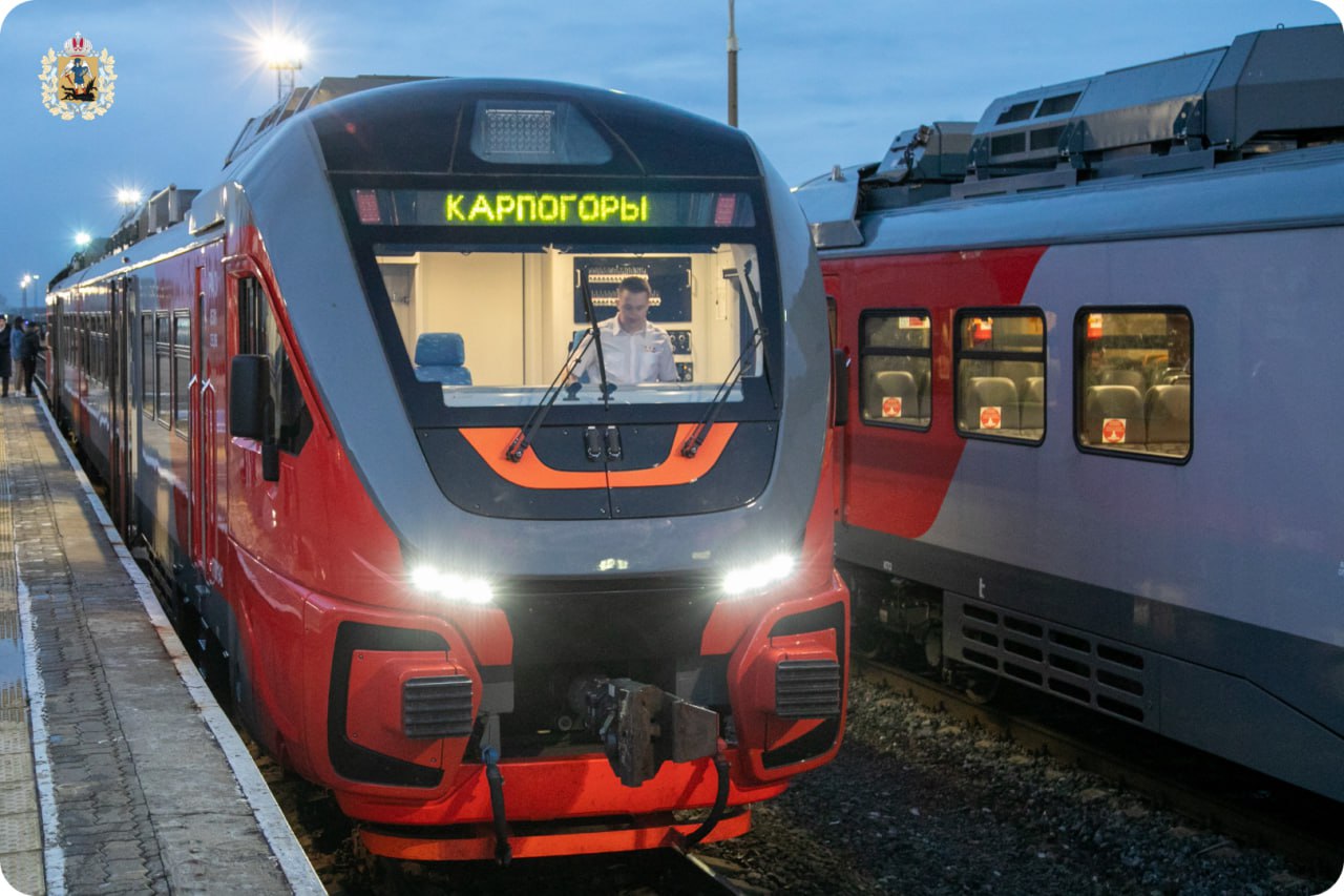 В состав поезда дальнего следования Архангельск – Карпогоры добавят дополнительные вагоны