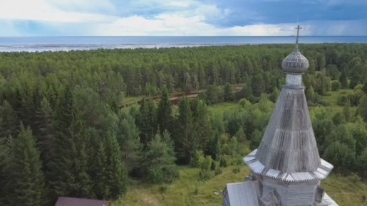 Самый старый деревянный храм, сохранившийся в Онежском районе (Архангельская область, Россия )