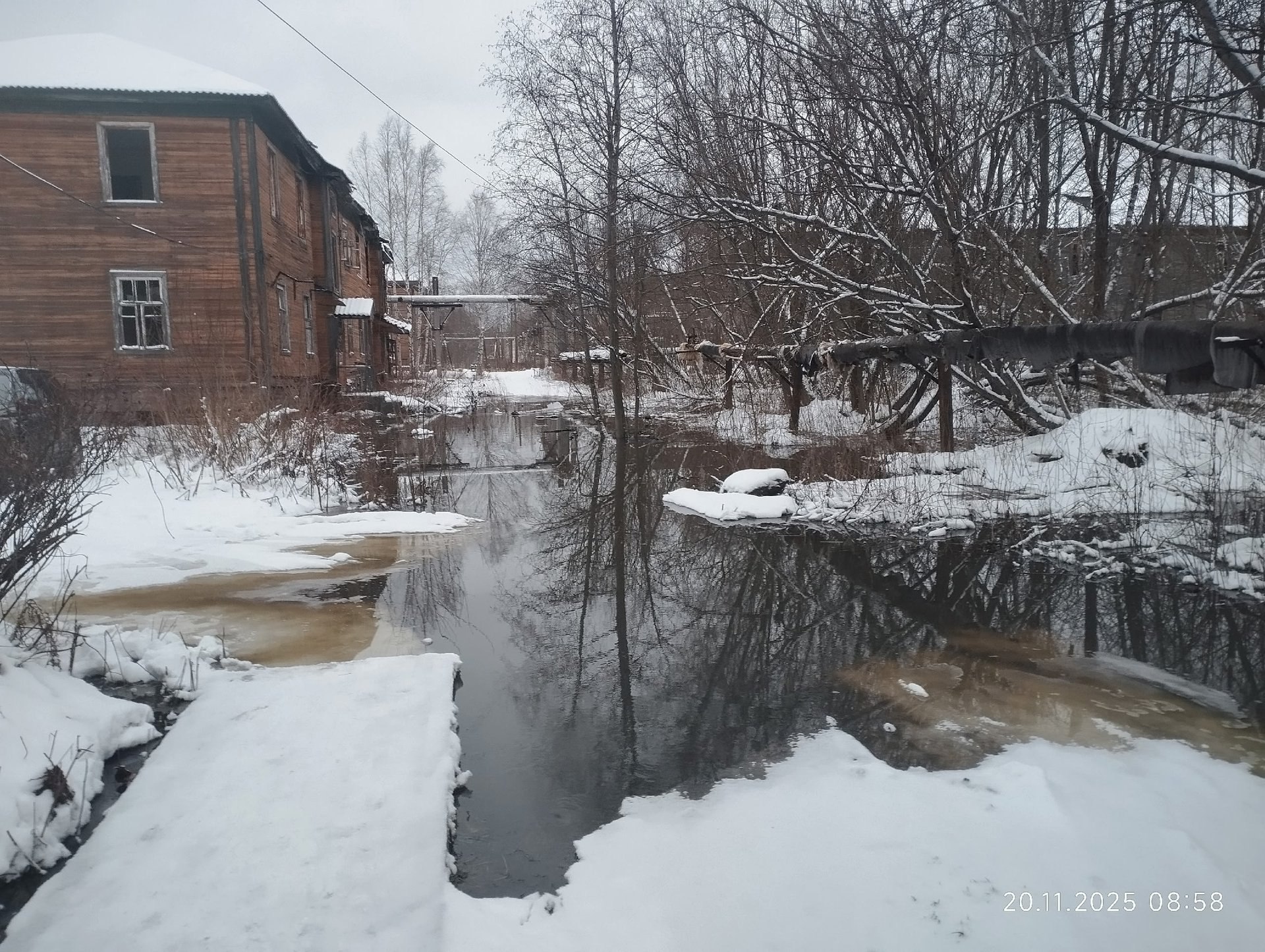 Коммунальное ЧП в посёлке Гидролизного завода в Архангельске