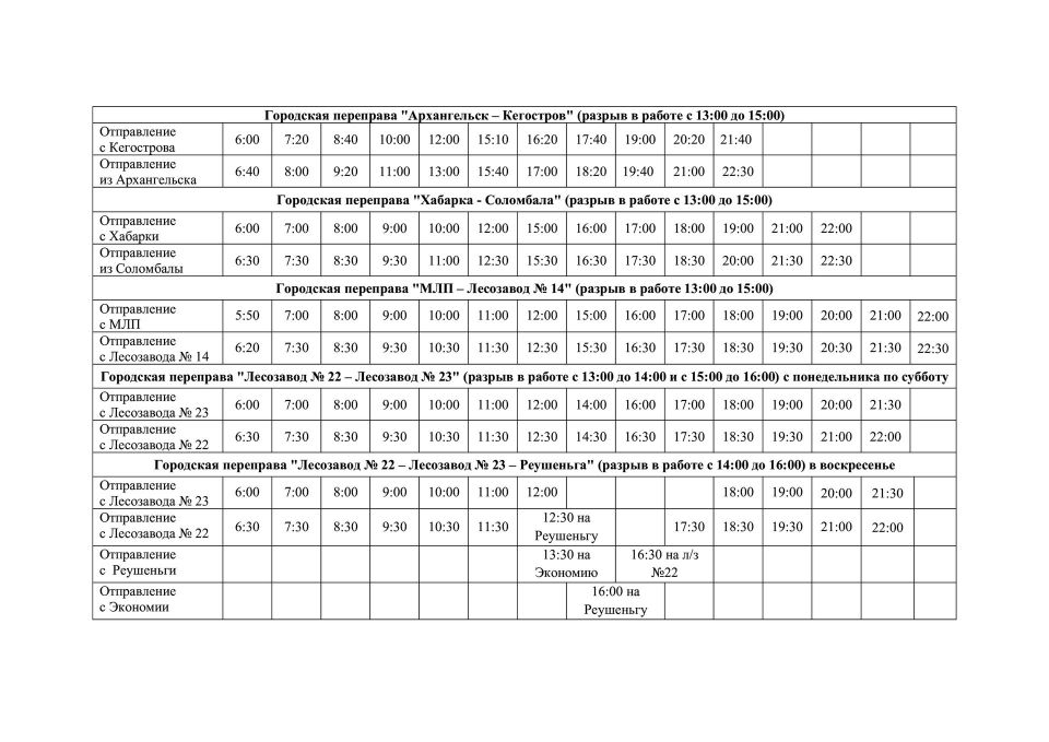 По просьбам горожан с понедельника обновлено расписание буксиров на двух линиях