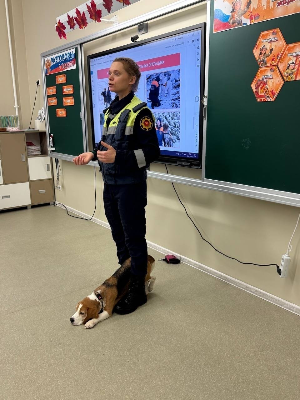 Школьники узнали о профессии кинолог-спасатель