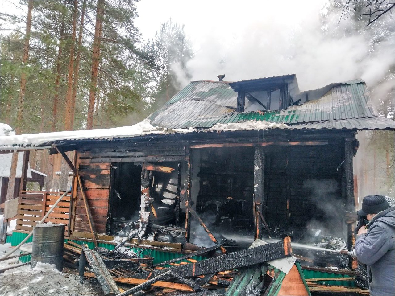 В Котласском округе сгорел жилой дом В Котласском округе сгорел жилой дом