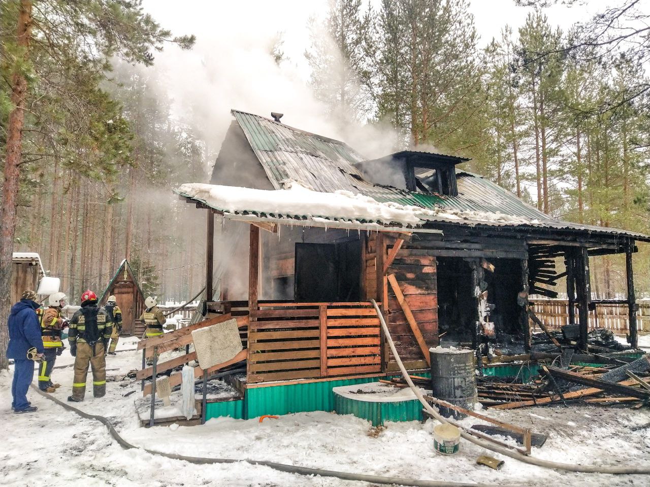 В Котласском округе сгорел жилой дом В Котласском округе сгорел жилой дом