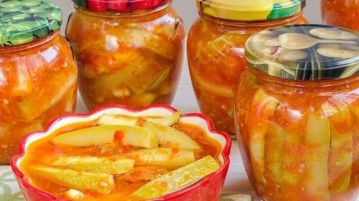 Кабачки по-новому: заготовка "Тёщин язык" с морковкой на зимнее время