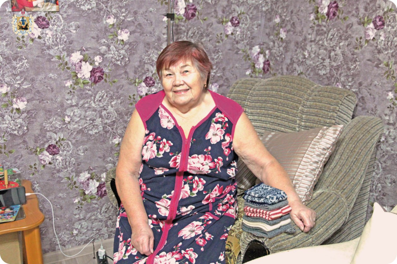 Нина Федоровна Самылова из Виноградовского округа помогает бойцам, находящимся в зоне специальной военной операции