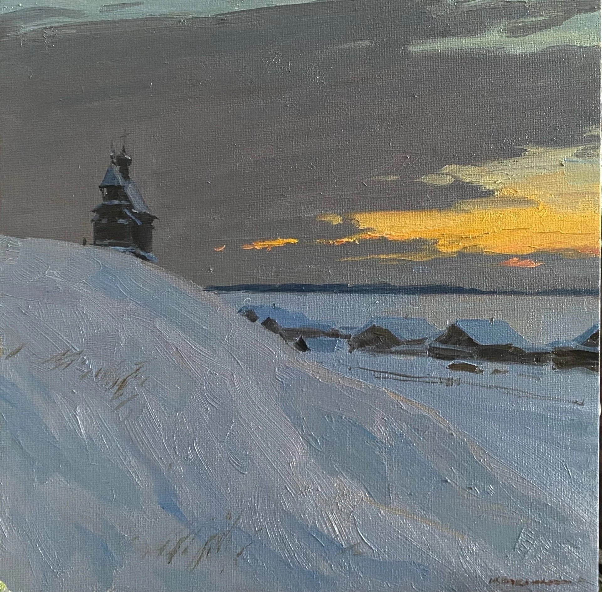 Художник Александр Щемелинский запечатлел красоту зимнего Кенозерья Художник Александр Щемелинский запечатлел красоту зимнего Кенозерья