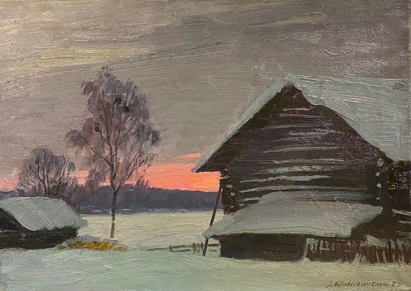 Художник Александр Щемелинский запечатлел красоту зимнего Кенозерья Художник Александр Щемелинский запечатлел красоту зимнего Кенозерья