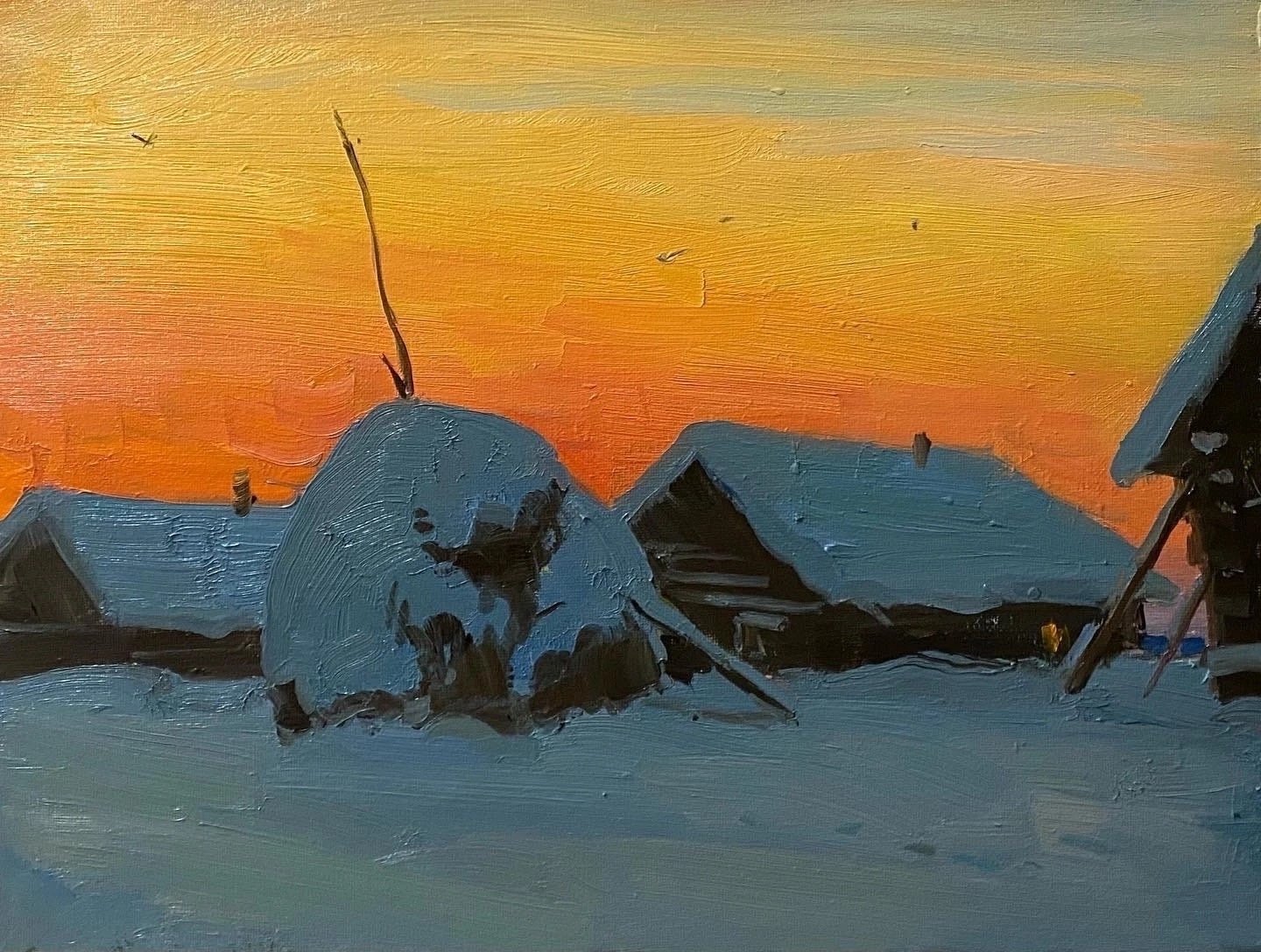 Художник Александр Щемелинский запечатлел красоту зимнего Кенозерья Художник Александр Щемелинский запечатлел красоту зимнего Кенозерья