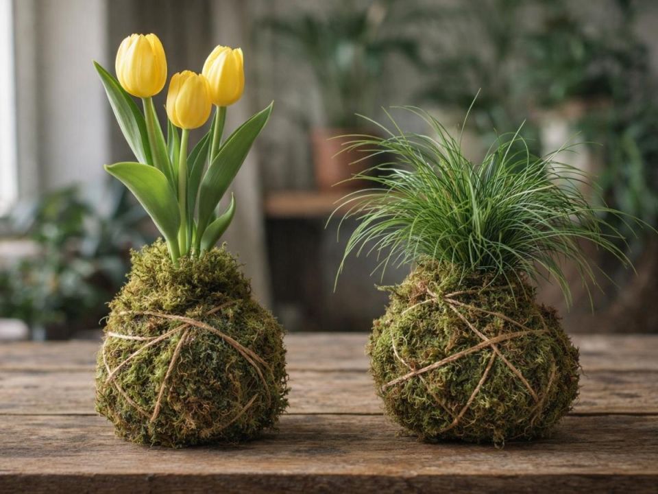 Кокедамы: инновационный подход к озеленению пространства без лишних горшков