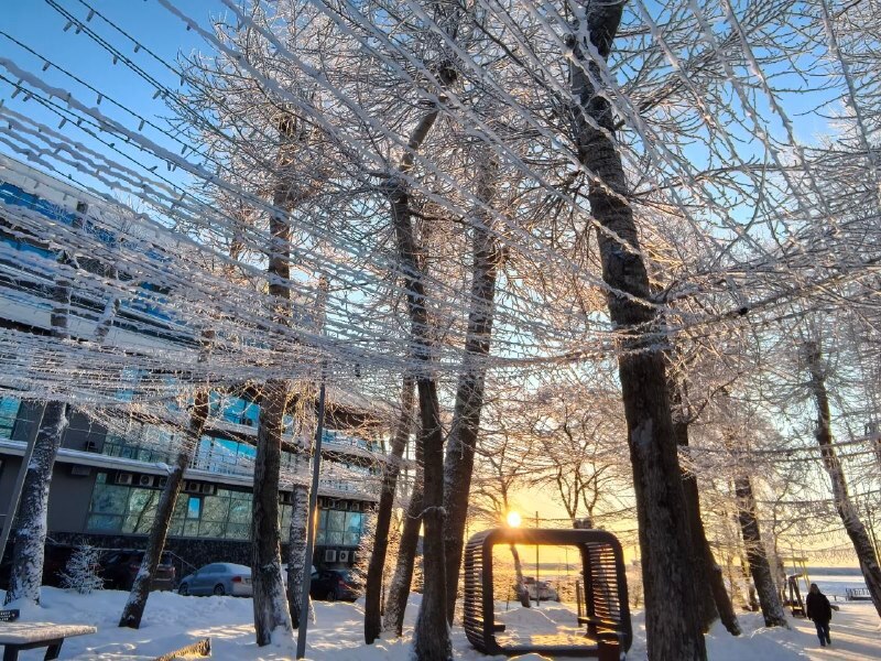 Сейчас на улице морозно, но красиво! Зимние пейзажи просто завораживают!