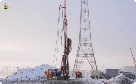 На стройплощадке кампуса «Арктическая звезда» идут работы по укреплению грунтов с применением сложных технологий