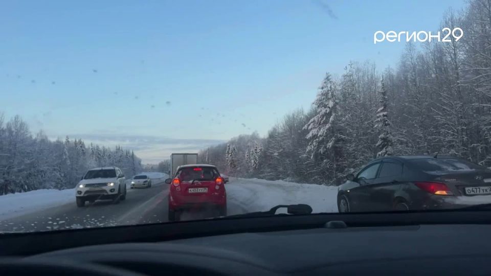 ДТП с участием автобуса между Новодвинском и Лесной речкой – движение транспорта затруднено