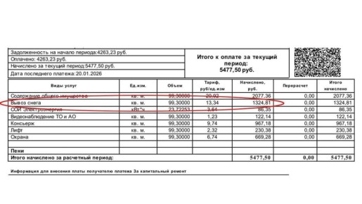 Новая строка в квитанциях ЖКХ: вывоз снега и что с этим делать?
