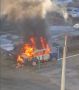 Пожар в Коряжме: во дворе сгорели два ВАЗ-2107