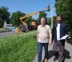 Глава Архангельска Дмитрий Морев в рабочей поездке проверил ход шестого этапа комплексного обновления уличного освещения в Исакогорском округе