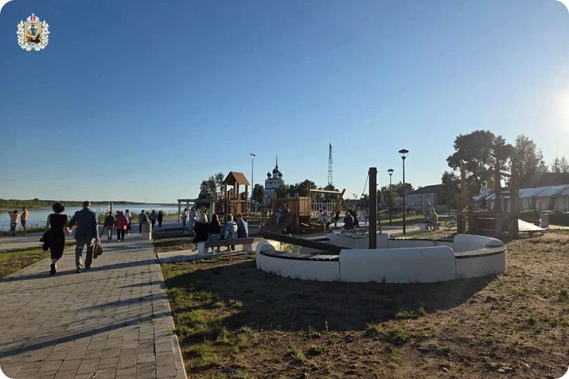 В Сольвычегодске появилась современная набережная В Сольвычегодске появилась современная набережная