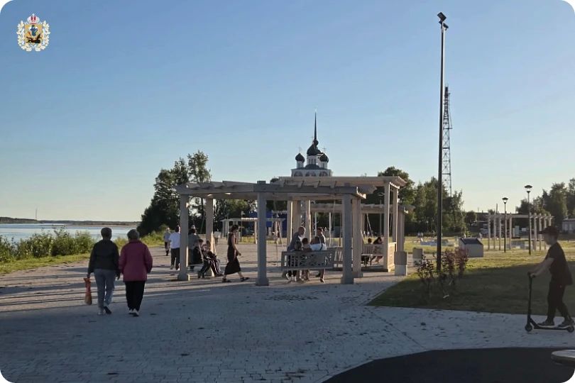 В Сольвычегодске появилась современная набережная В Сольвычегодске появилась современная набережная