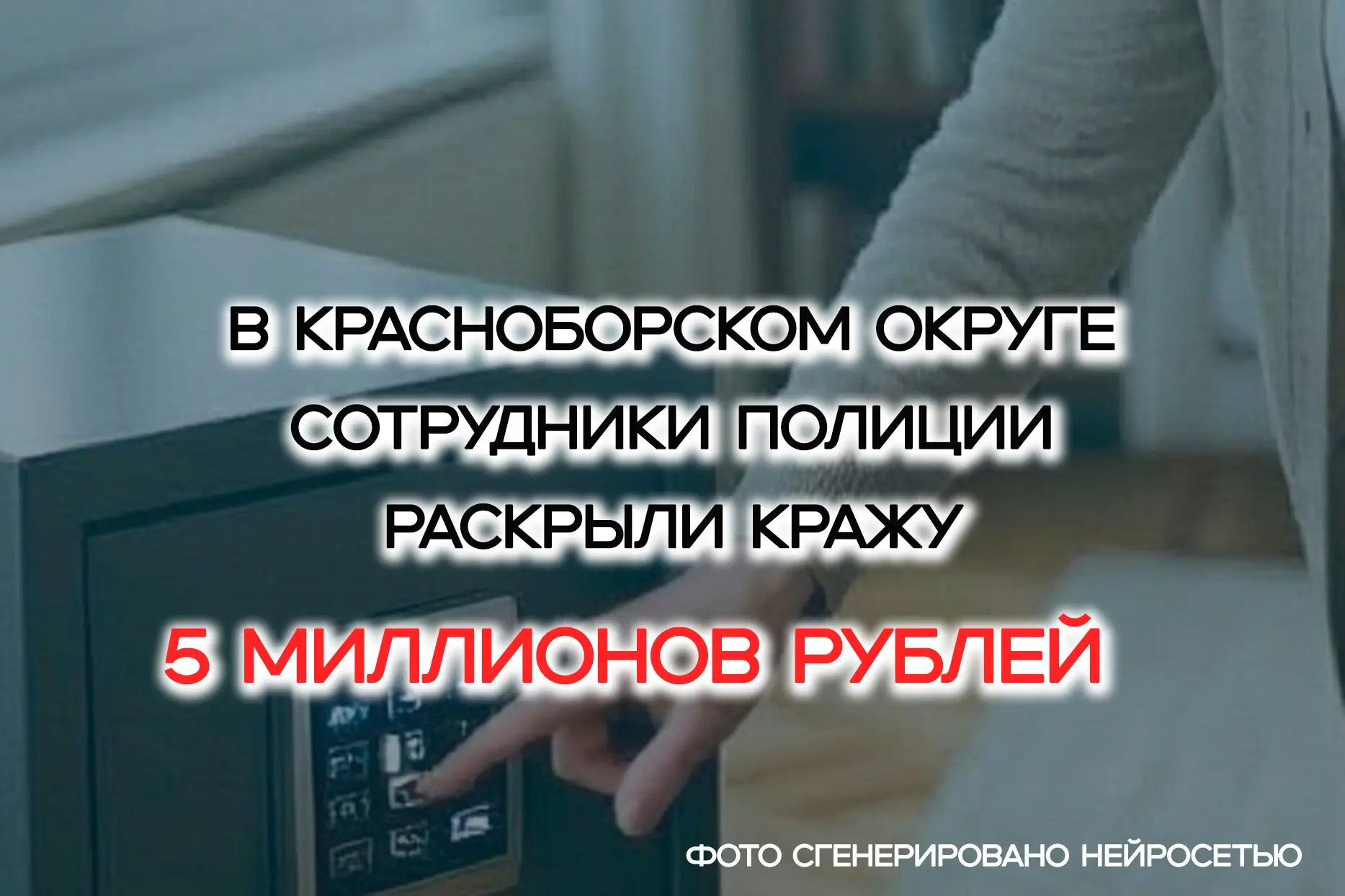 В Красноборском округе сотрудники полиции раскрыли кражу 5 миллионов рублей