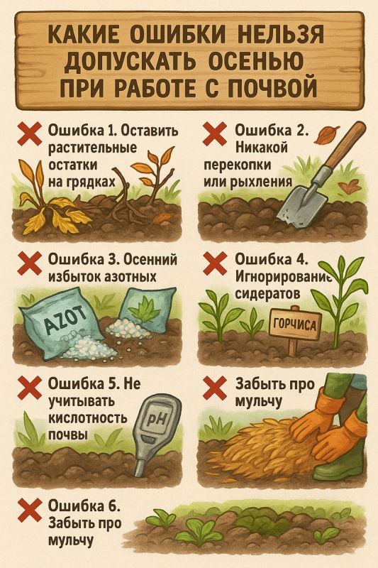 Ошибки, которых стоит избегать осенью при работе с почвой